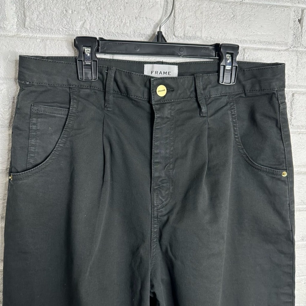 FRAME Cropped Tapered High Waisted Black‎ Jeans size 27 - Picture 5 of 9